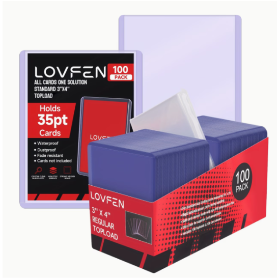 Pack 100 Toploaders 35PT + 100 Penny Sleeves - LOVFEN