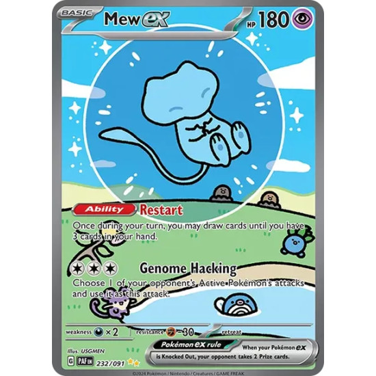 PSA10 Mew ex SIR [PAF EN 232/091](Scarlet & Violet “Paldean Fates”)