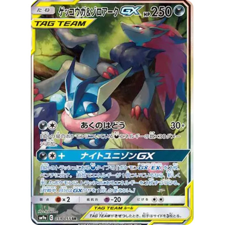 PSA10 Greninja & Zoroark GX SR: SA[SM9a 059/055](Enhanced Expansion Pack “Night Unison”)